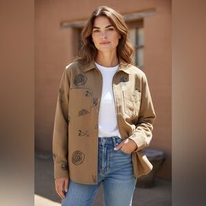 Chico’s Design Brown Button-Up Jacket Size 0/Small